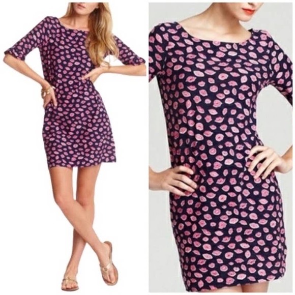 Lilly Pulitzer Dresses & Skirts - LILLY PULITZER Bocce Lips Kiss Somerset Dress - Size Large